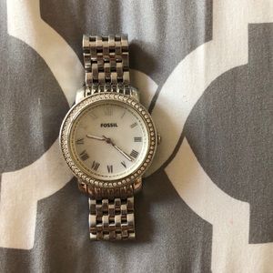 Silver Fossil watch